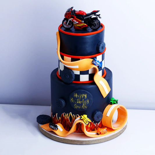 Two Tier Bike party cake