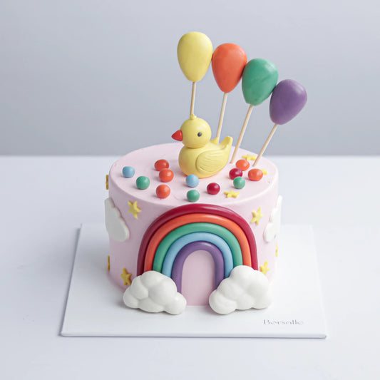 Kids Rainbow Duck Cake