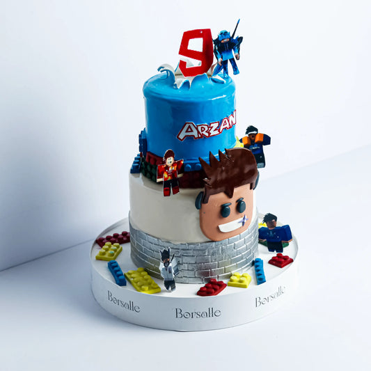 Two-Tier Roblox Birthday Cake