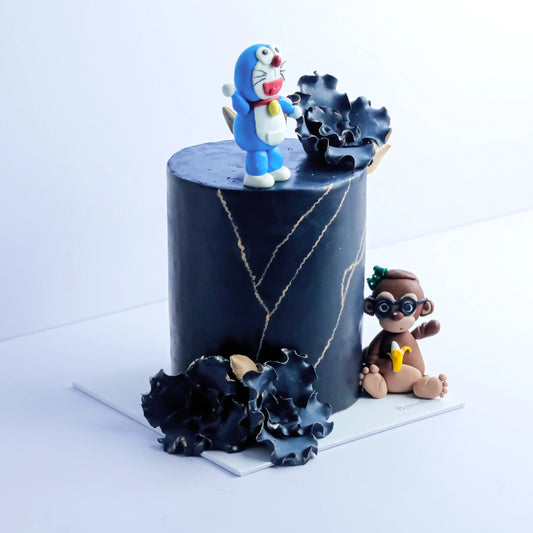 Doremon Floral Cake