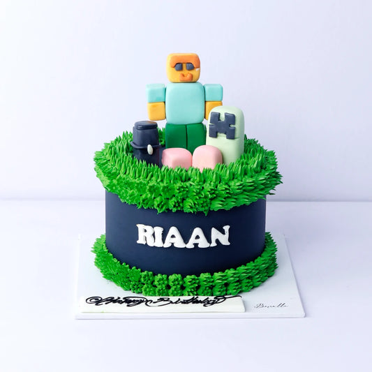 Minecraft Theme Cake