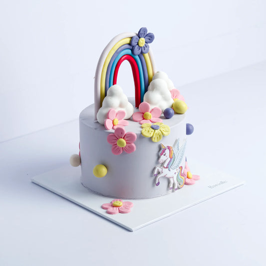 Baby Unicorn Rainbow Cake
