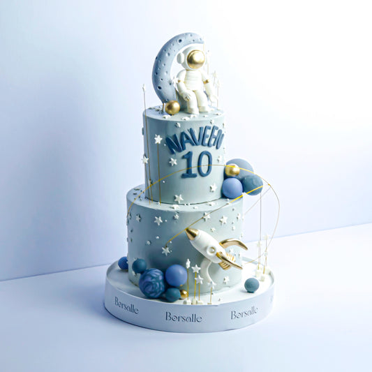 Two-Tier Astronaut Theme Cake