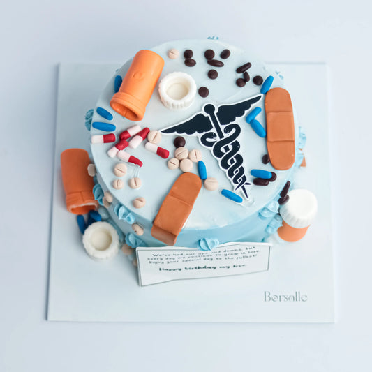 Pharmacist Medicine Theme Cake