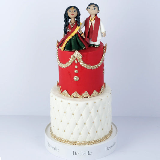 Two-Tier Heritage Couple Cake