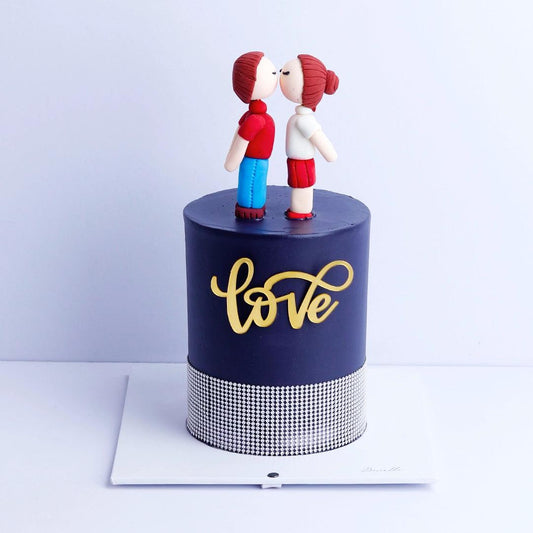 Forever in Love Valentine's Day cake - Borsalle