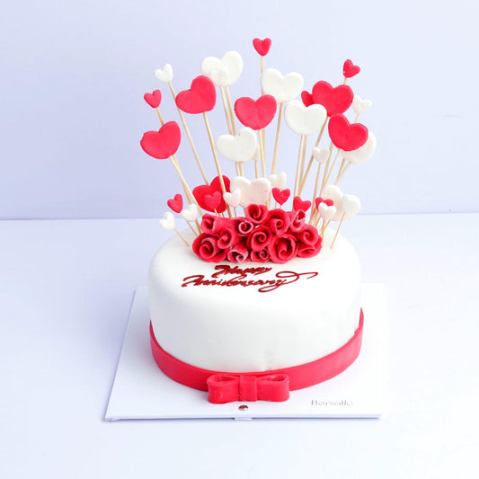 Garden of Hearts cake - Borsalle
