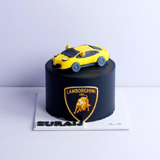 Lamborghini Car Black Cake - Borsalle