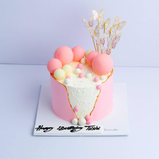 Pink Flutter Cake - Borsalle