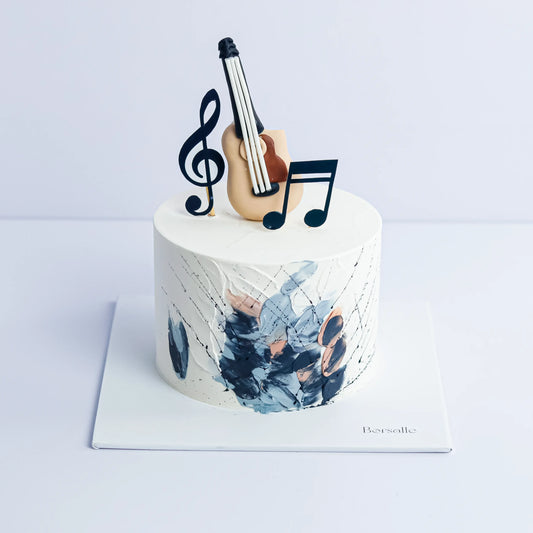 Guitar Theme Cake