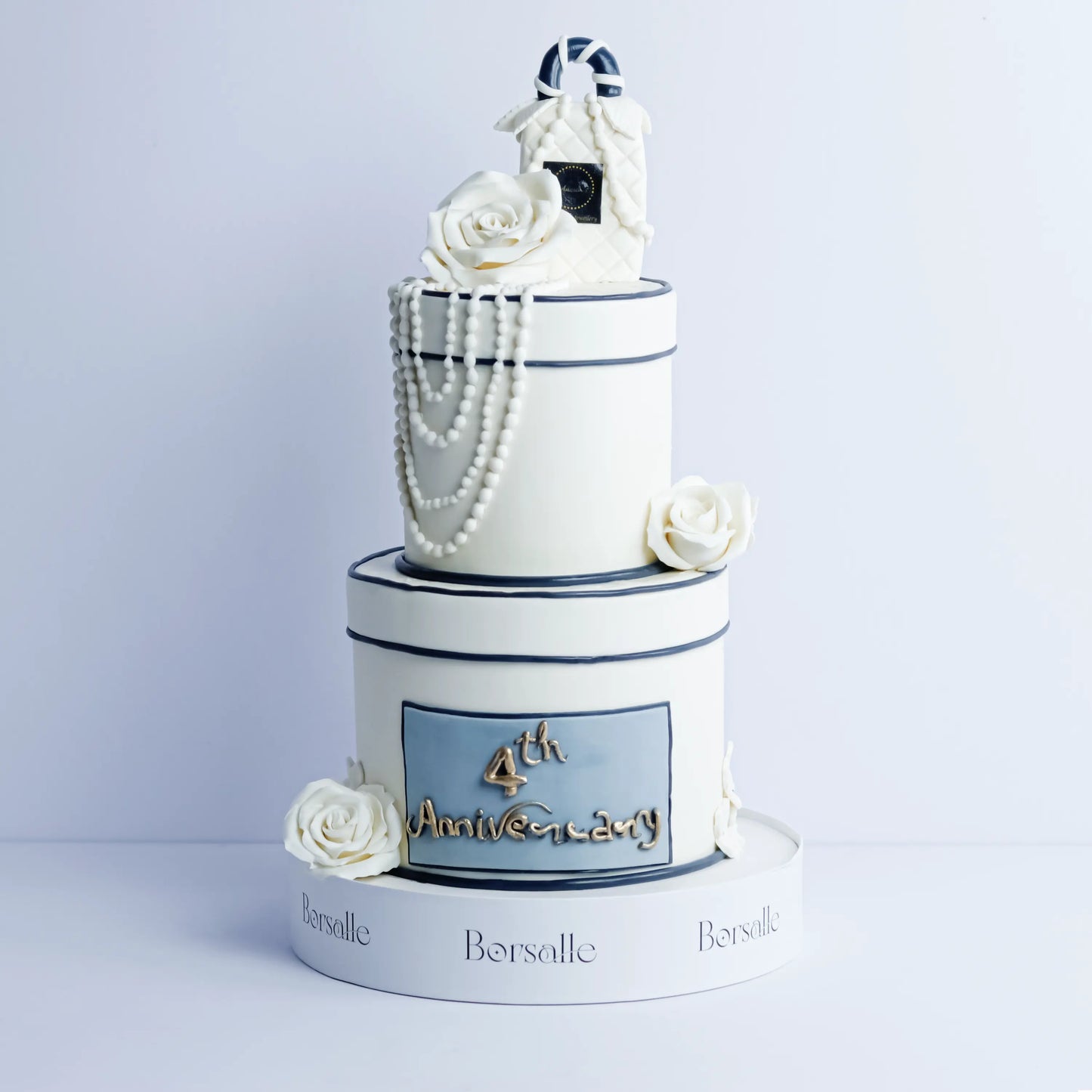 Two-Tier Ivory Celebration Cake