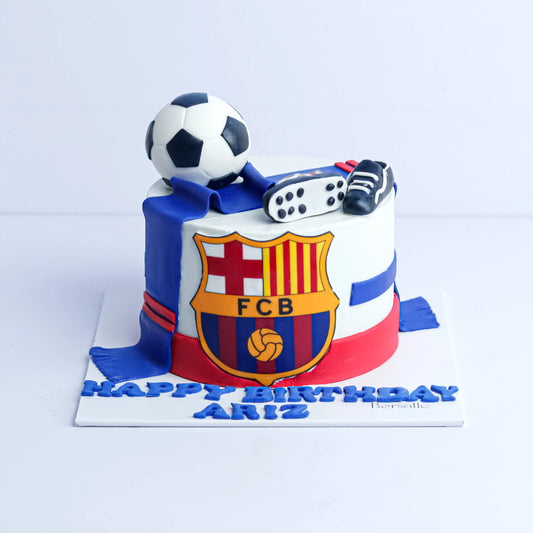 Barcelona Football Theme Cake