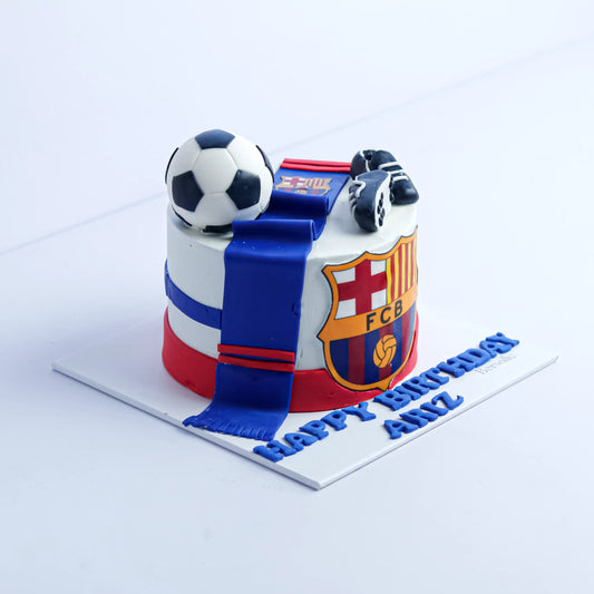 Barcelona Football Theme Cake