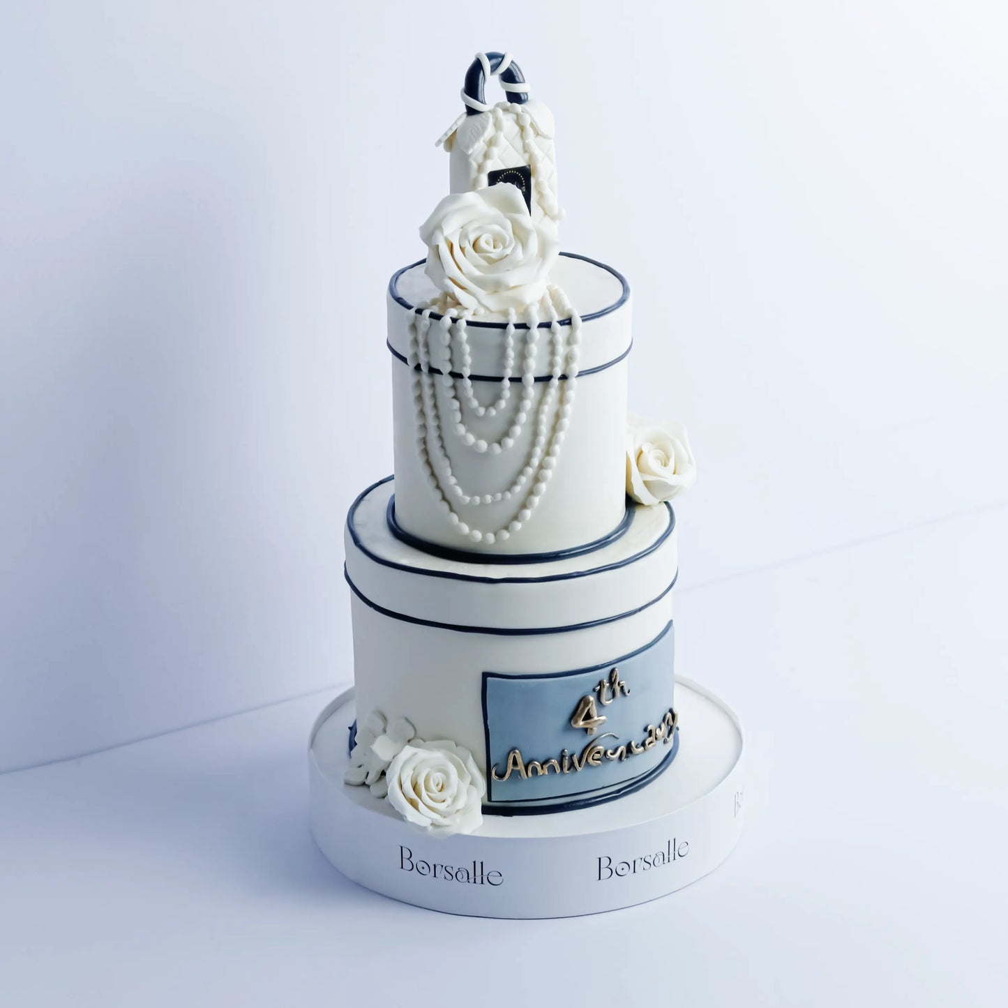 Two-Tier Ivory Celebration Cake