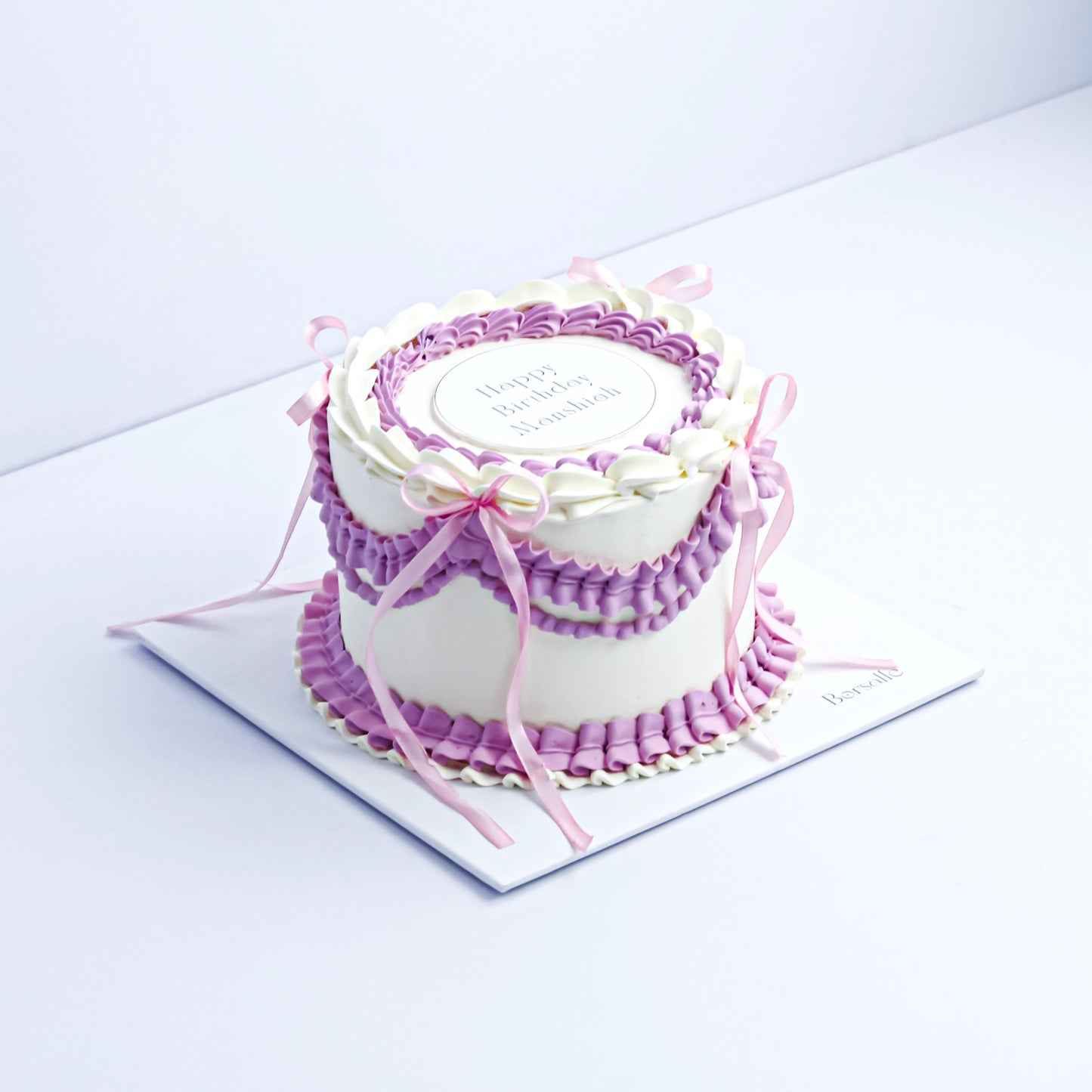 Purple Ribbon Vintage  Cake