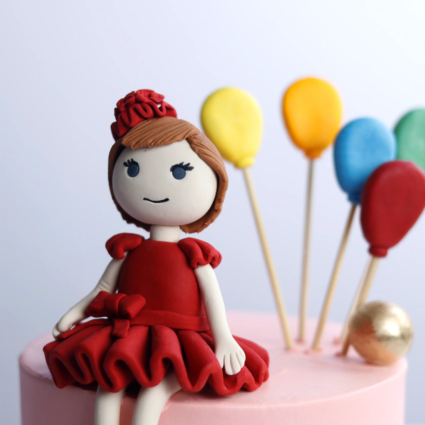 Little Lady in Red Cake