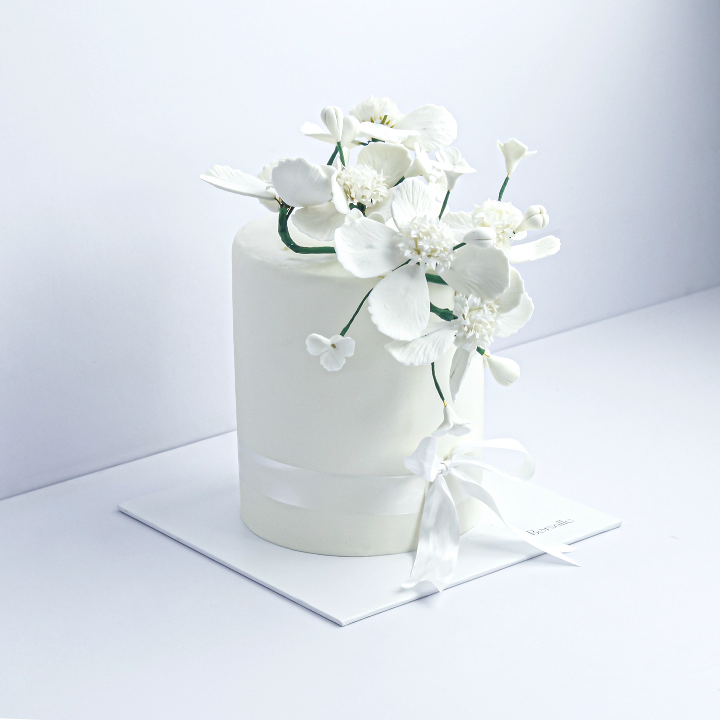 White Floral Cake