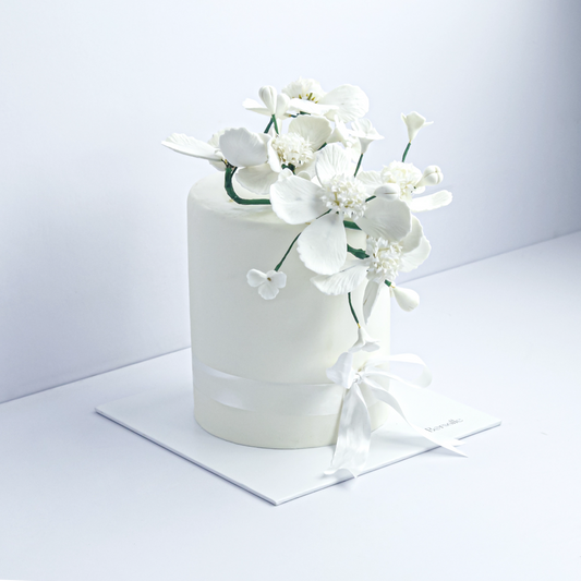 White Floral Cake