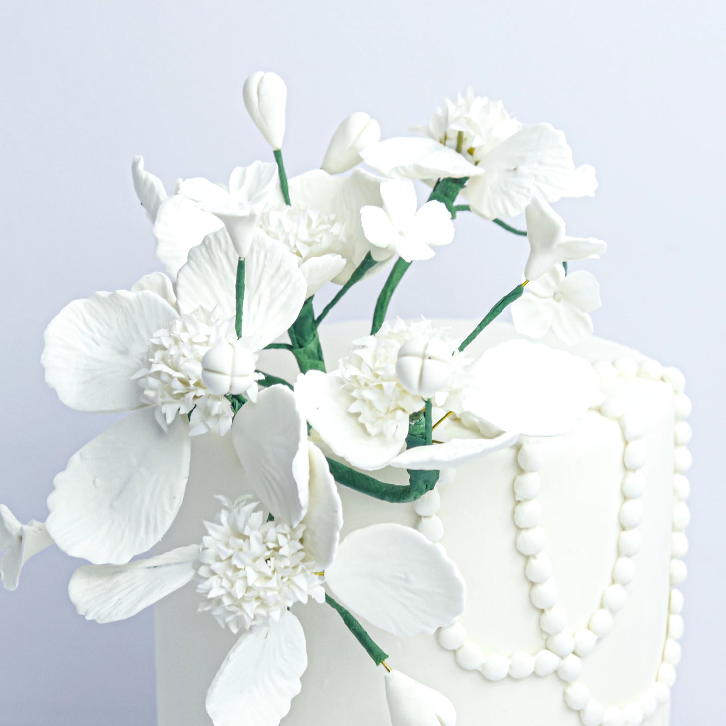 White Floral Cake