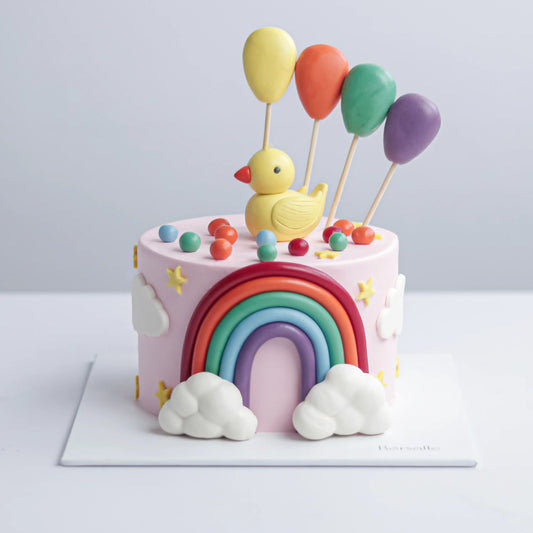 Kids Rainbow Duck Cake