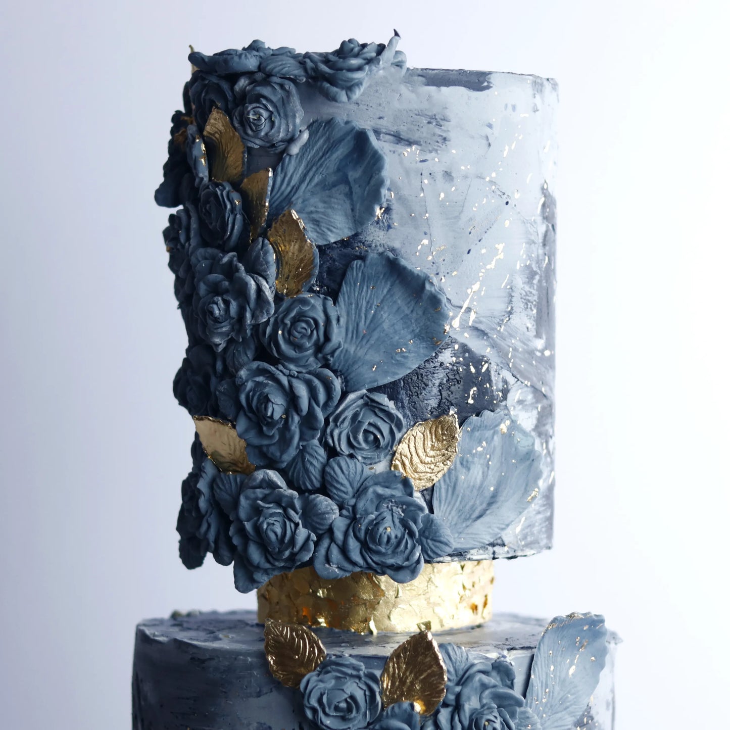 Two-Tier Gilded Nightfall Cake