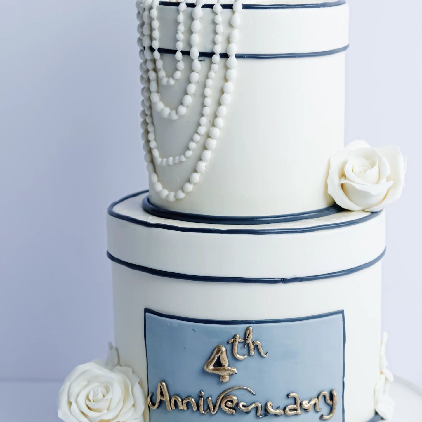 Two-Tier Ivory Celebration Cake