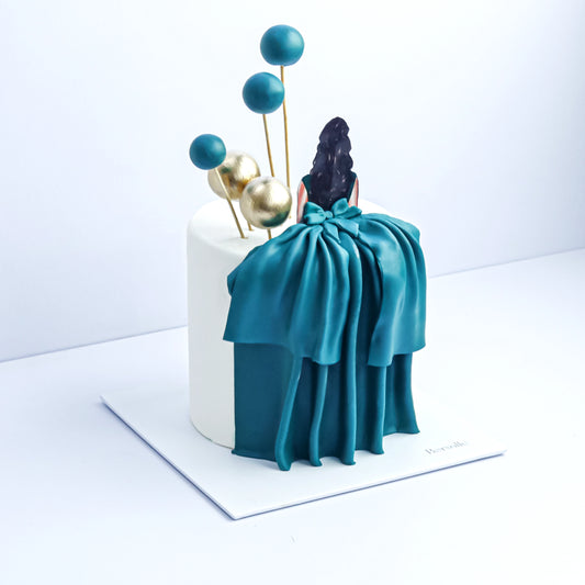 Girl & Cat Theme Cake