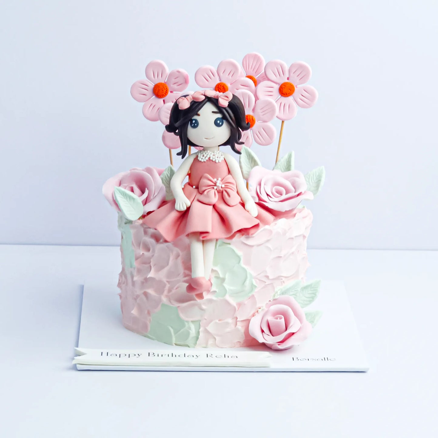 Cute Girl's Flower Theme Cake