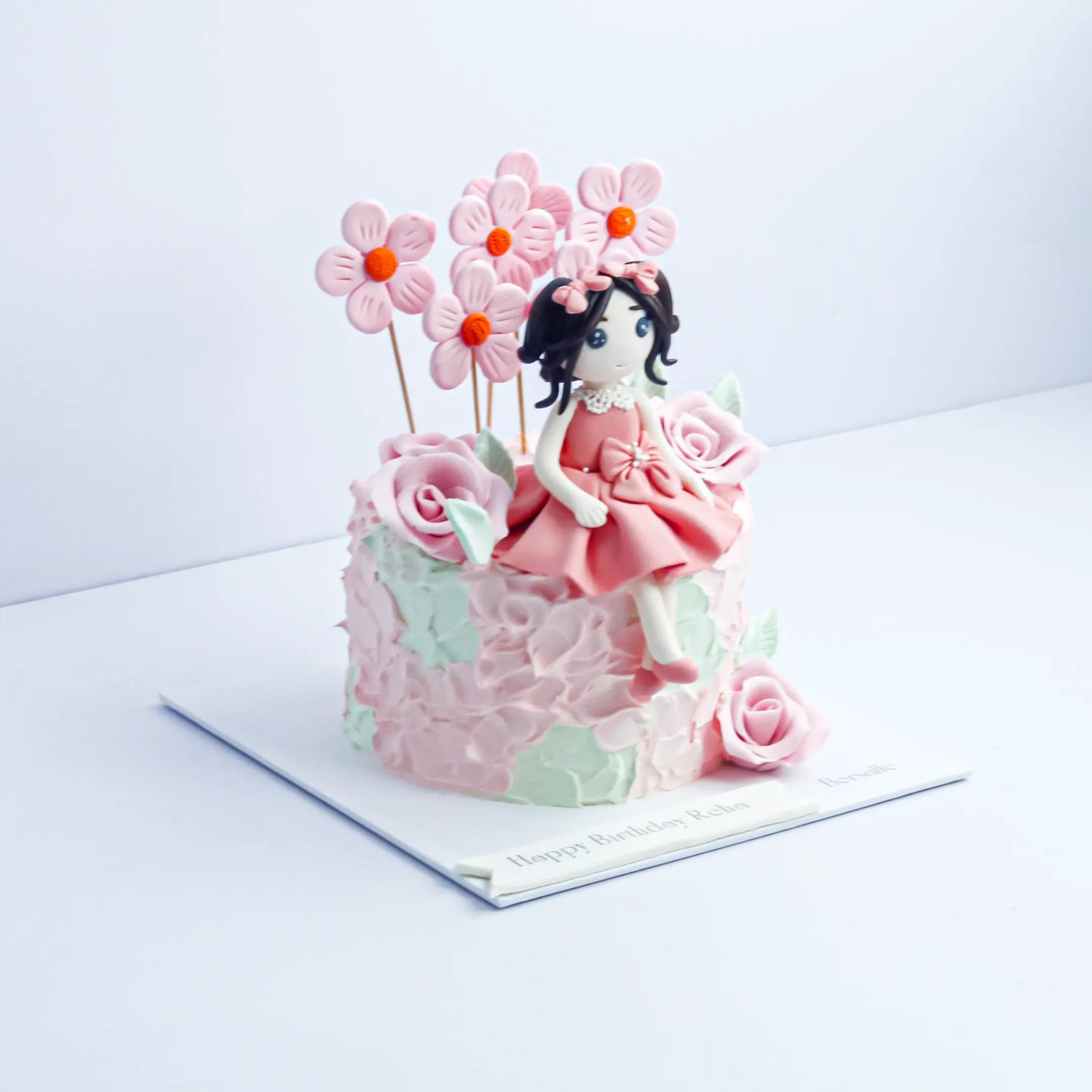 Cute Girl's Flower Theme Cake