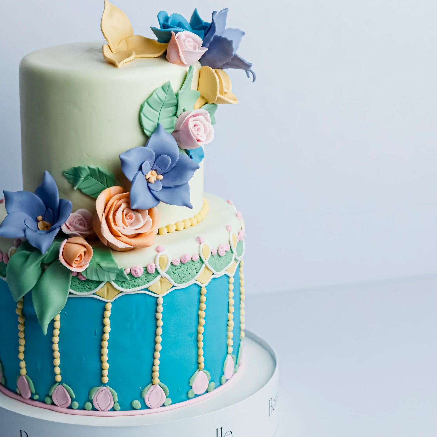 Two-Tier Anniversary Flower Cake