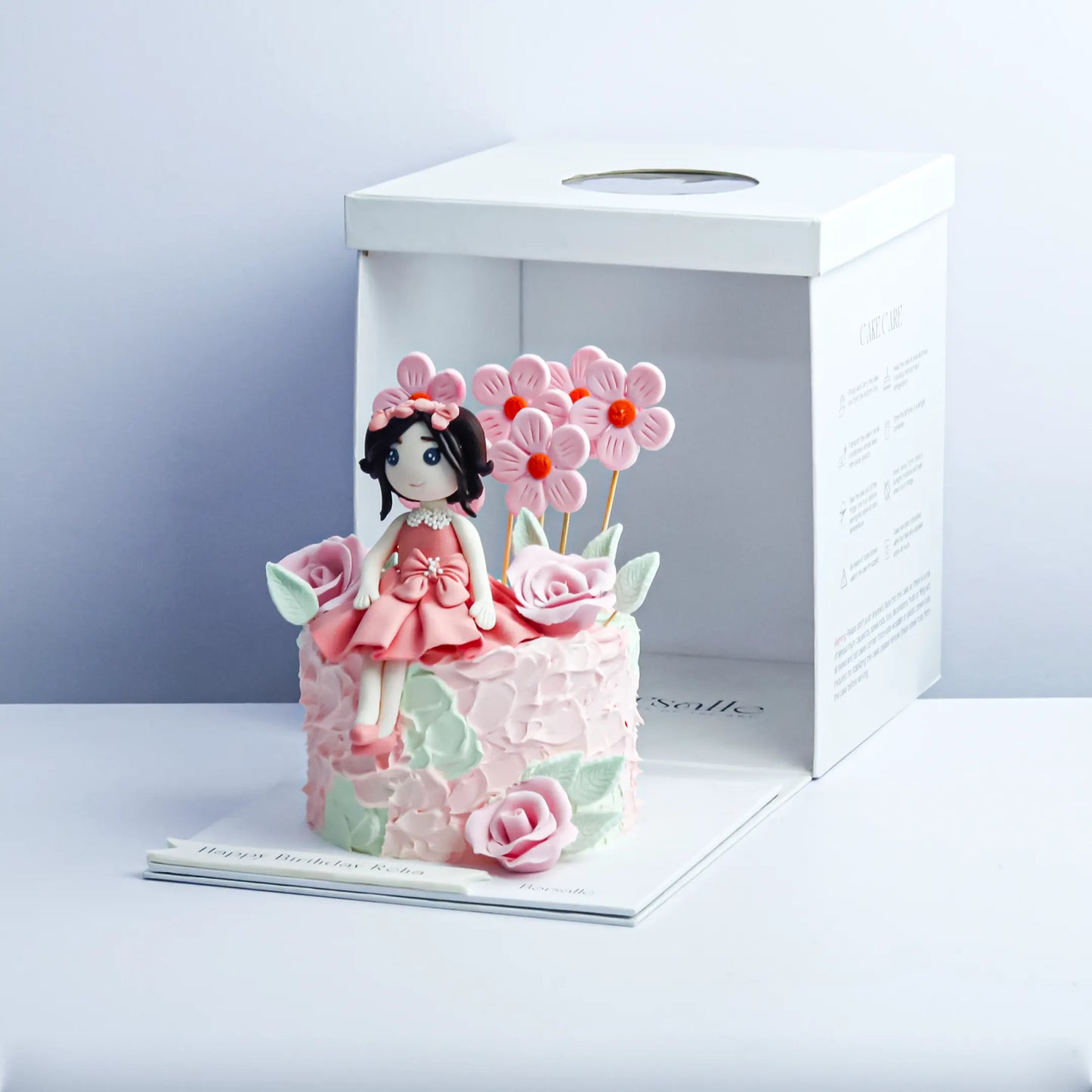 Cute Girl's Flower Theme Cake