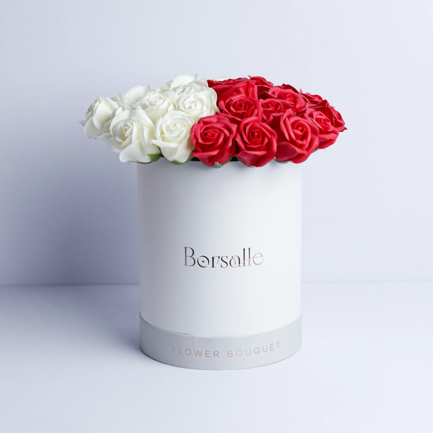 White & Red Rose Bouquet