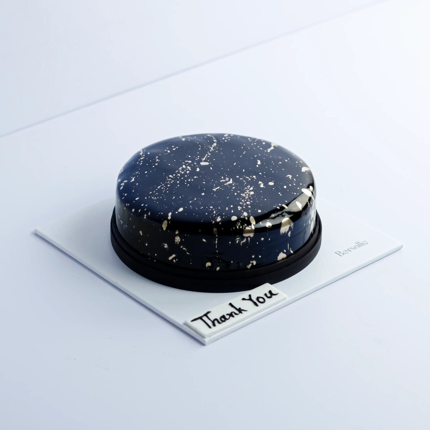 Black & Golden Mirror Glaze Cake