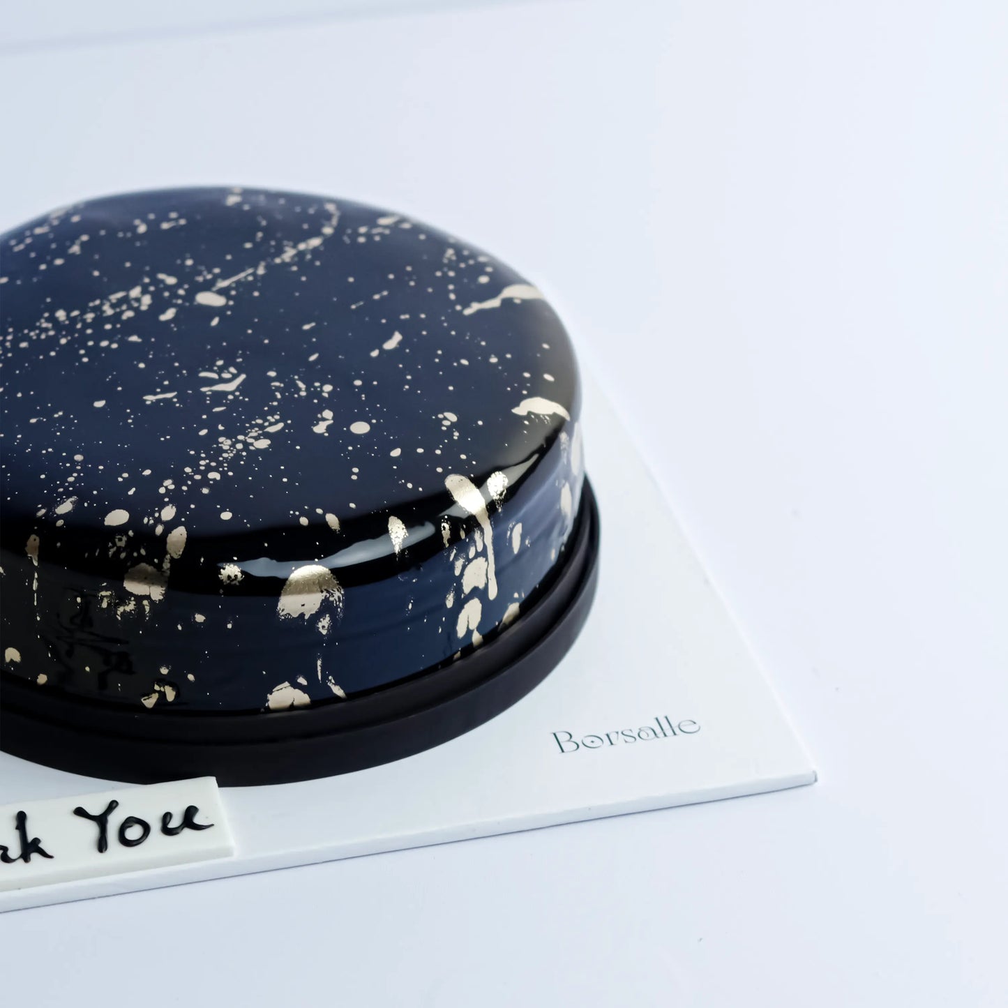 Black & Golden Mirror Glaze Cake