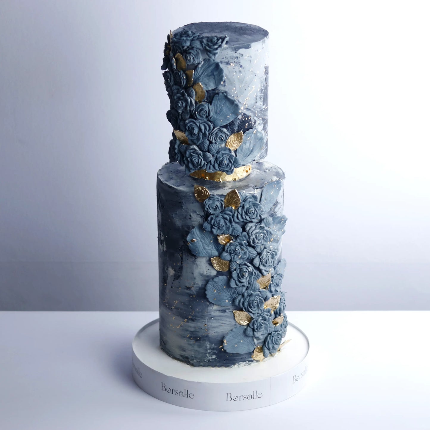 Two-Tier Gilded Nightfall Cake