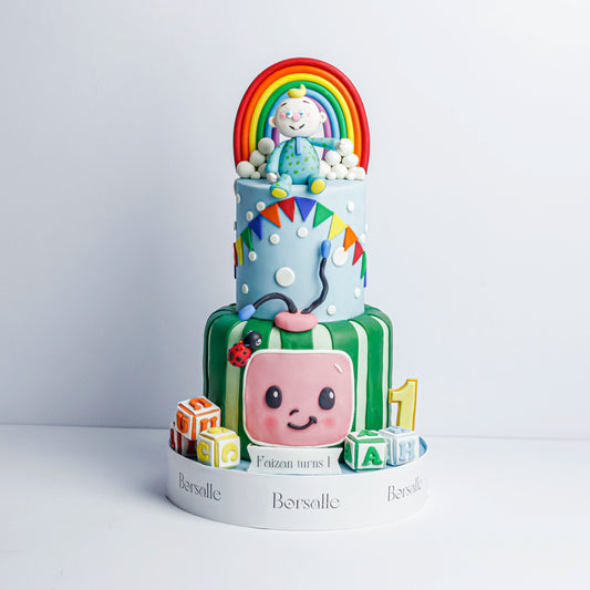 Two-Tier Coco-melon Cake