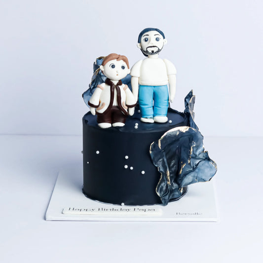 Black Elegance Couple Cake