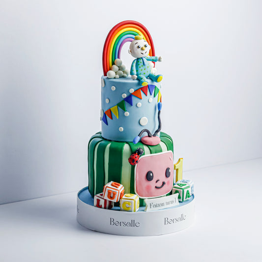 Two-Tier Coco-melon Cake