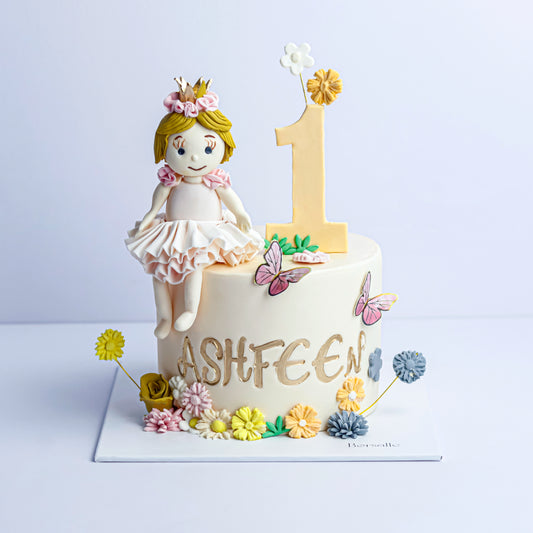 Little Girl 1st Birthday Cake