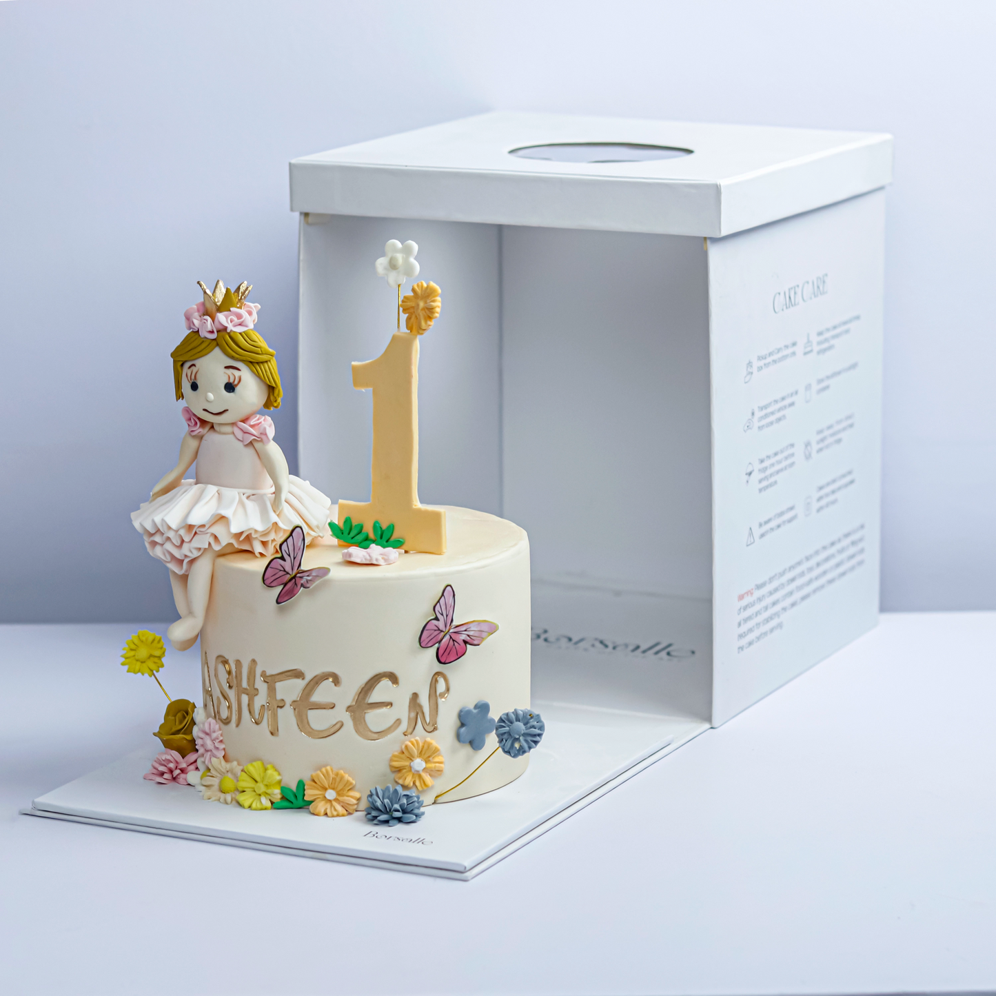 Little Girl 1st Birthday Cake