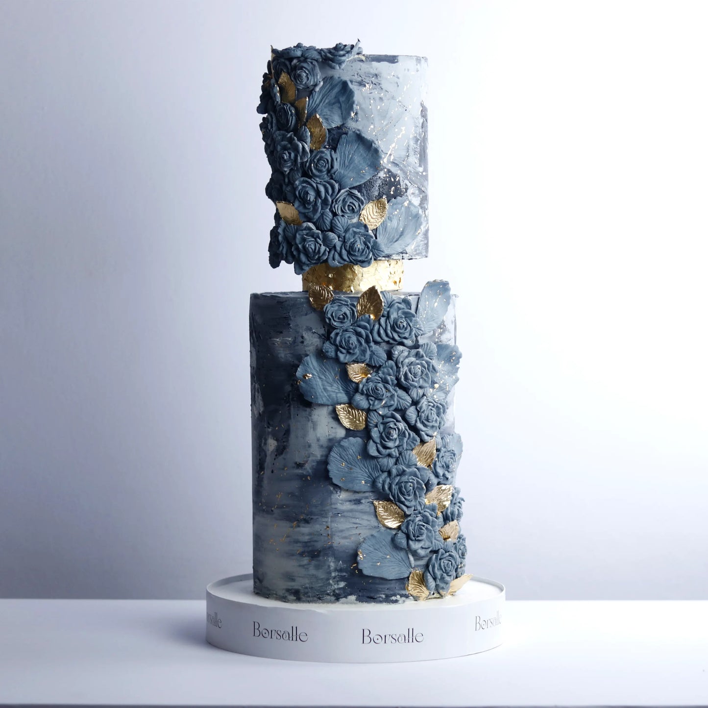 Two-Tier Gilded Nightfall Cake