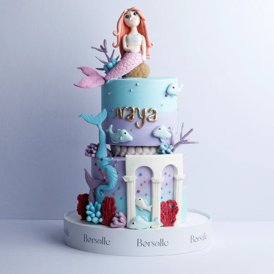 Two-Tier Mermaid Kingdom Cake