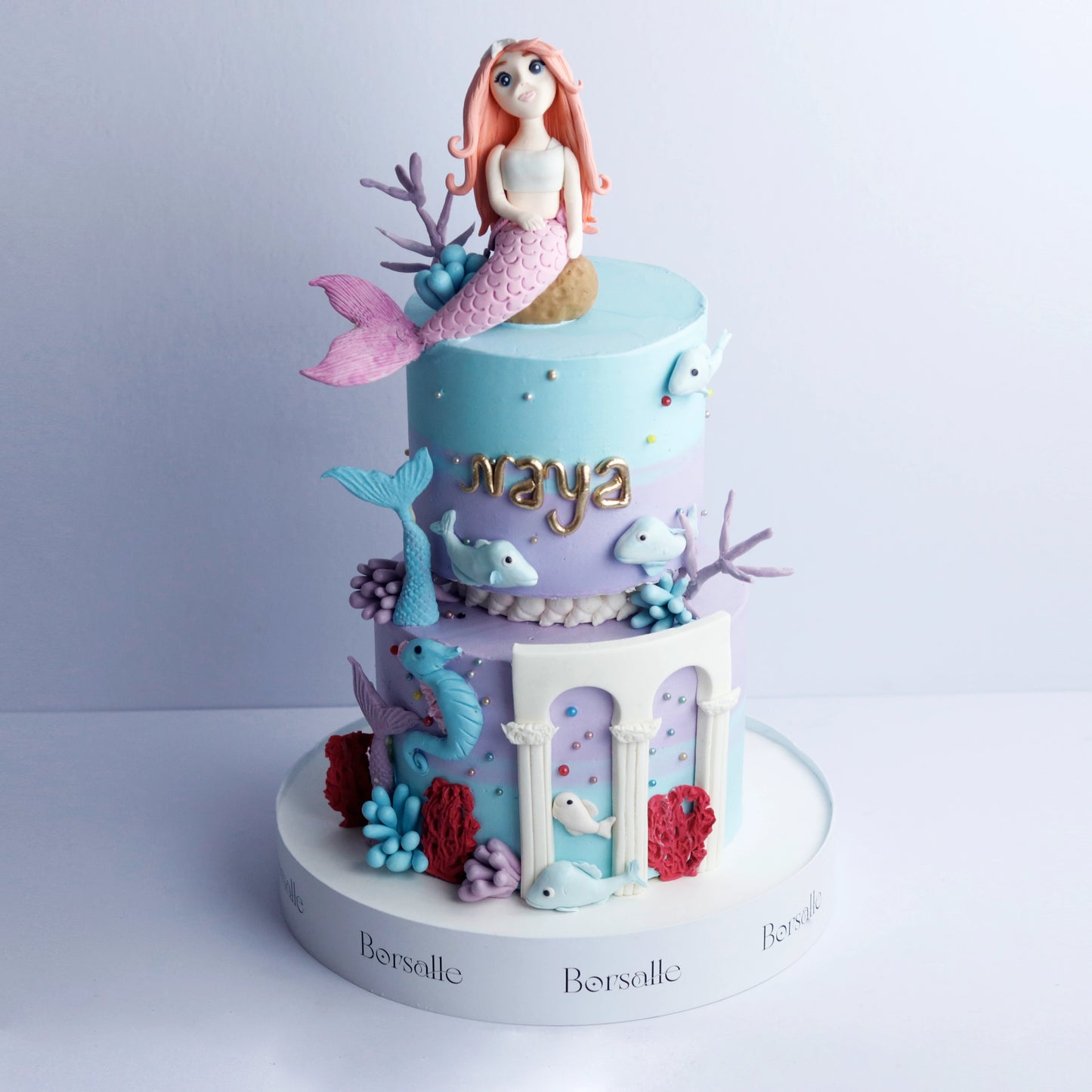 Two-Tier Mermaid Kingdom Cake