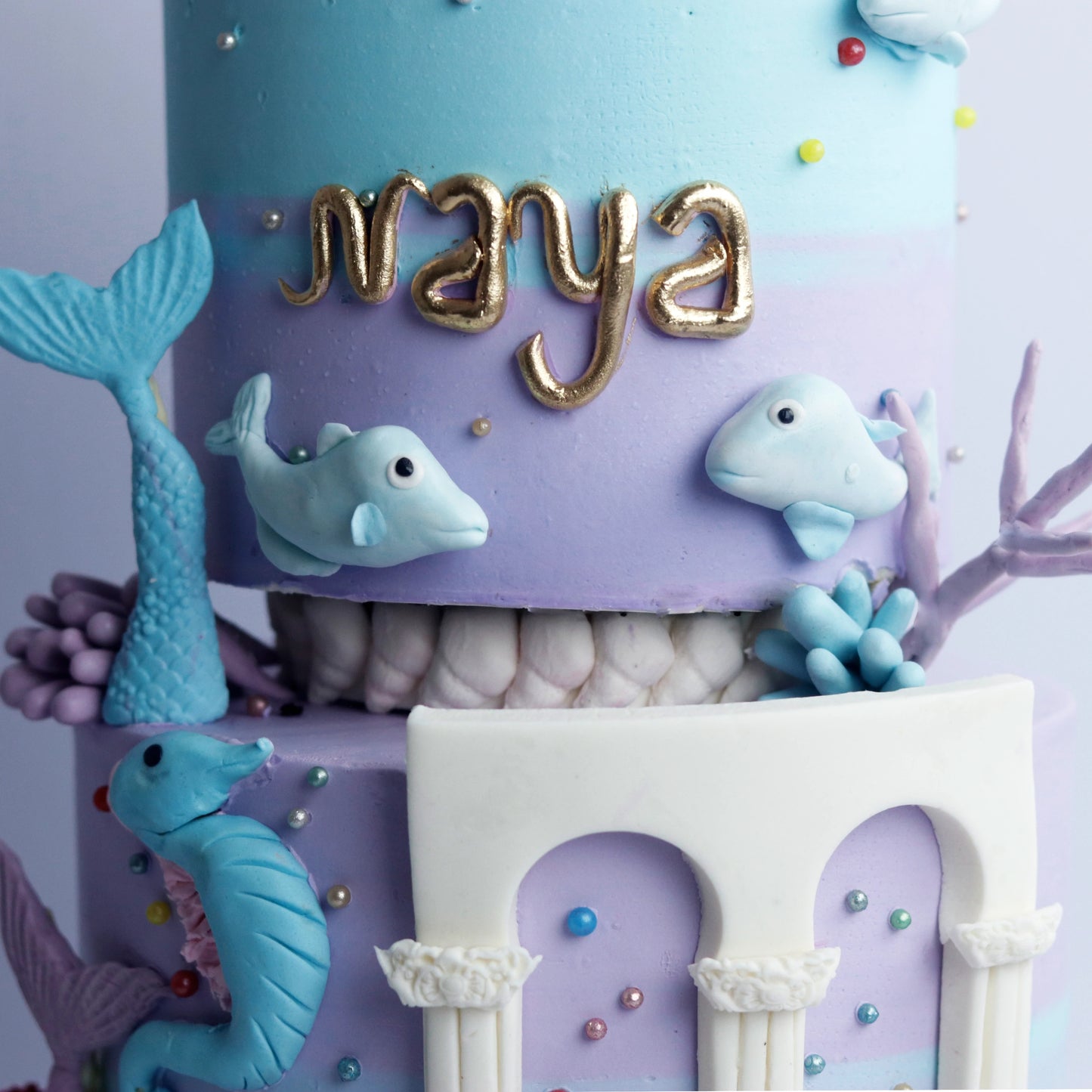 Two-Tier Mermaid Kingdom Cake