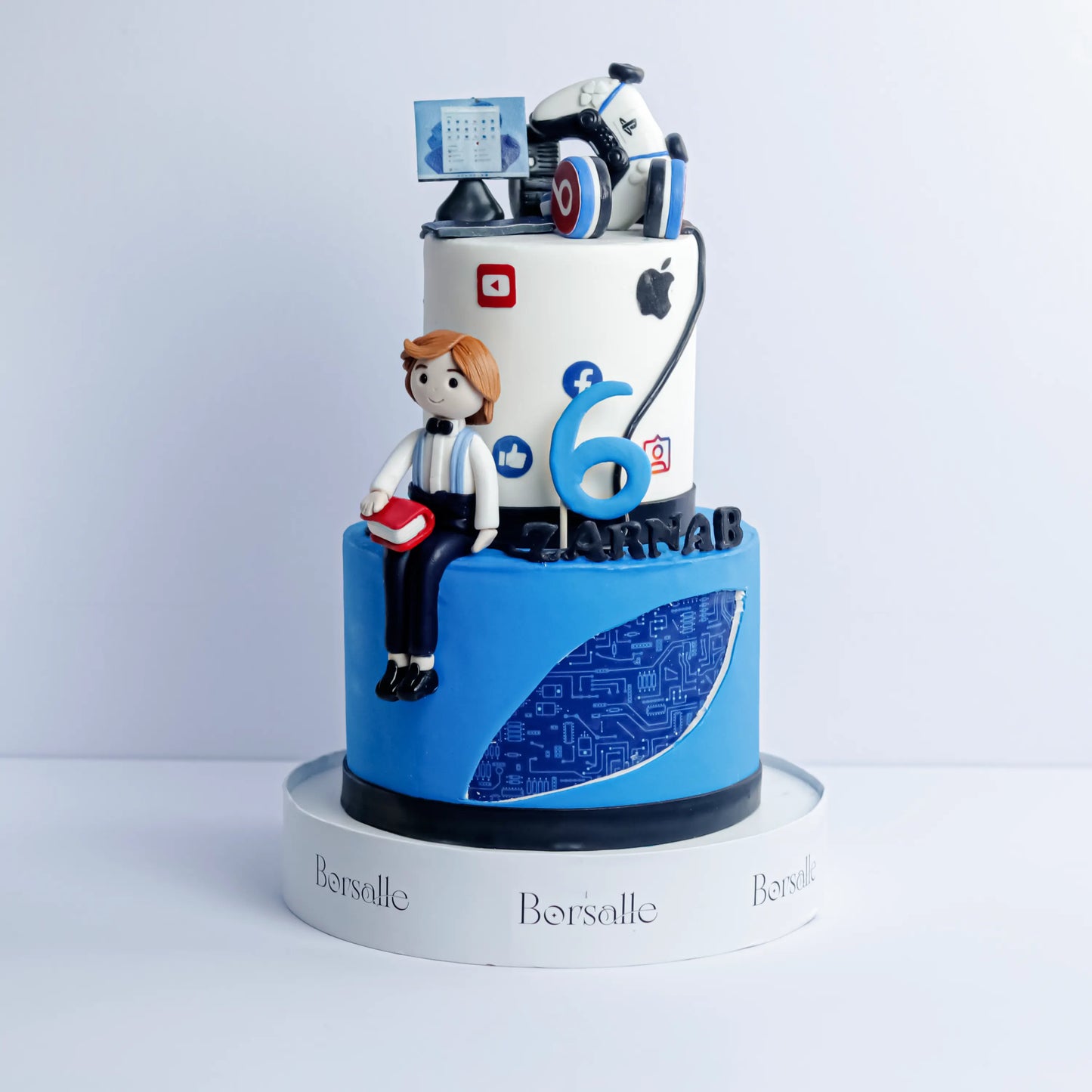 Two-Tier Social-Media Cake