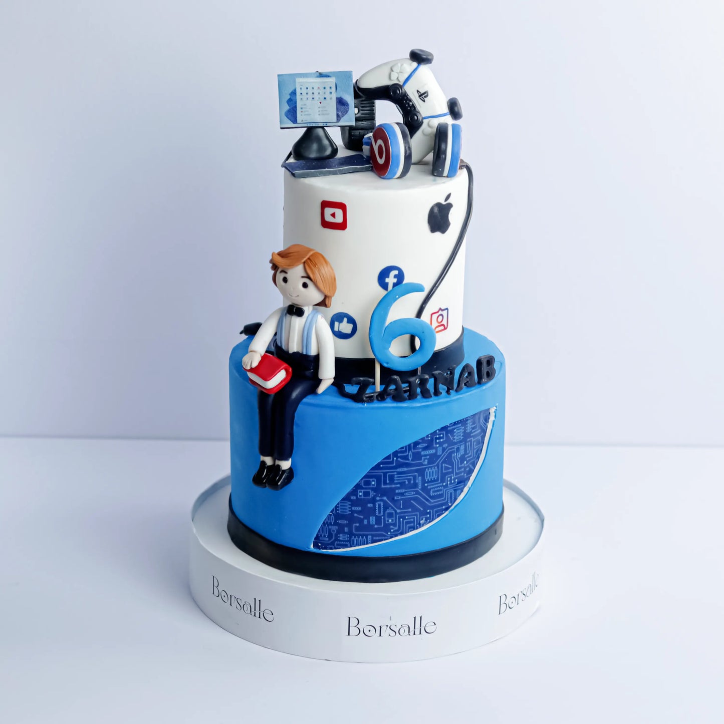 Two-Tier Social-Media Cake