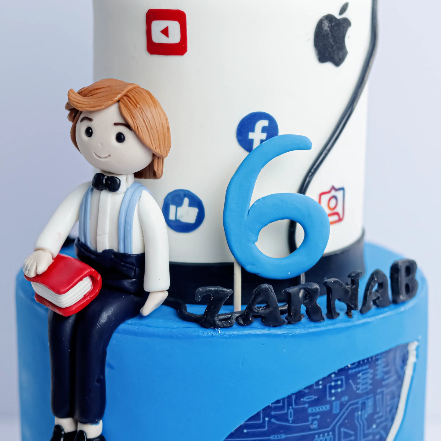 Two-Tier Social-Media Cake