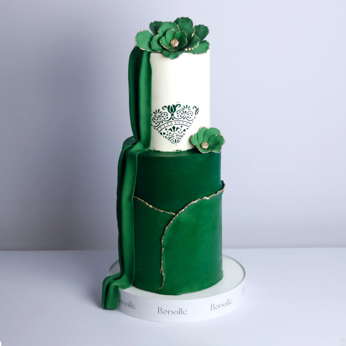 Two-Tier Green Royale Cake