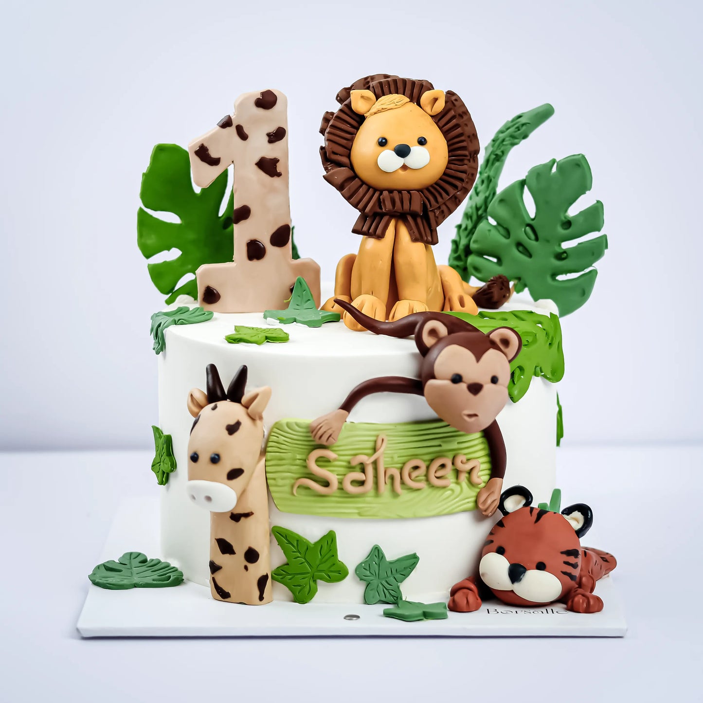 1 Year Birthday Safari Cake