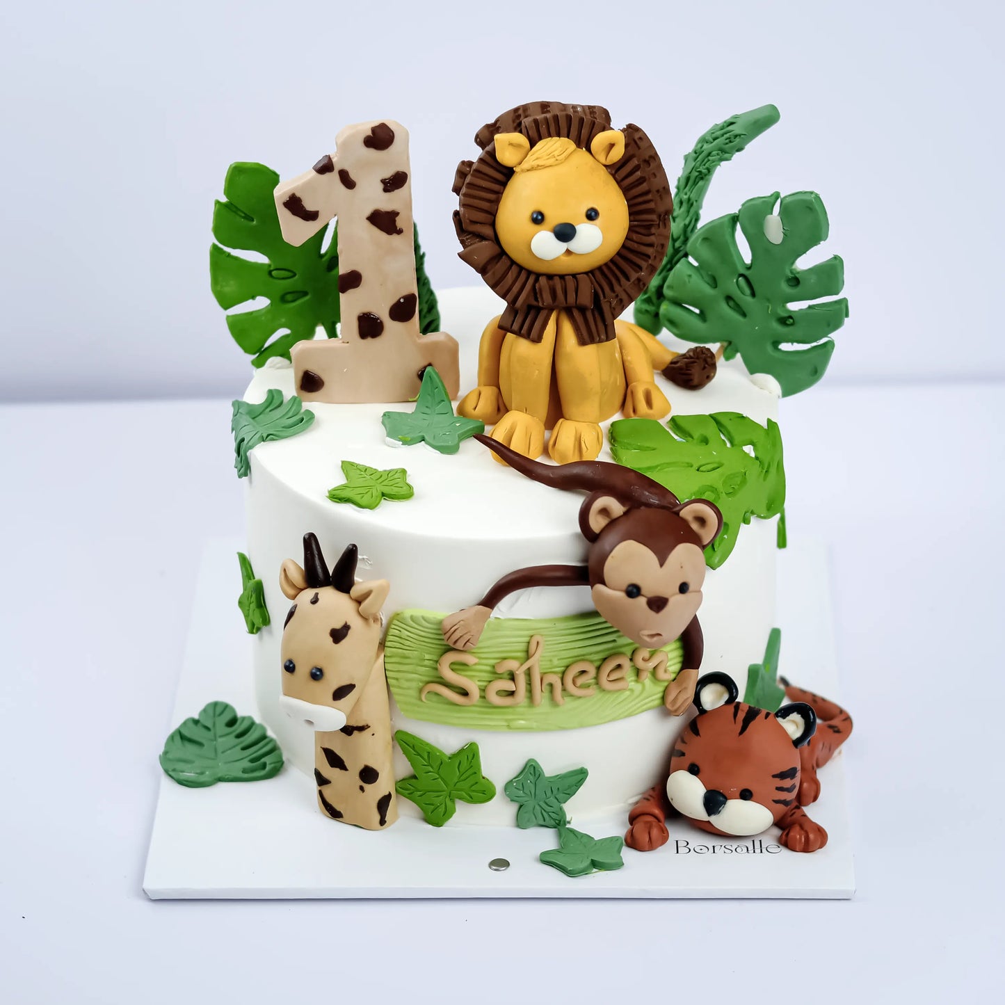 1 Year Birthday Safari Cake